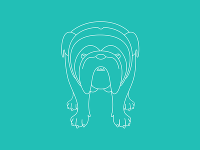 Ollie animal bulldog design detail iconography line stroke