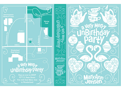 A Very Merry UnBirthday Party curtrjensen flamingo invitation map party tea unbirthday wonderland