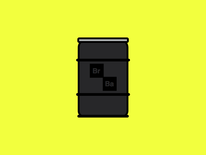 Breaking Bad – complete series barrel breaking bad bright design heisenberg illustration illustrator my stuff shapes simple sketchapp walter white yellow