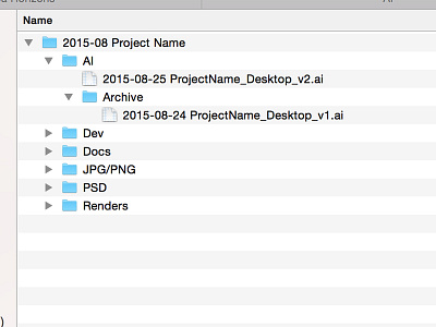 Designed file naming design files folders organisation structure