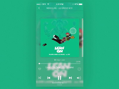 Principle - Dyskit Music Player Anim blur comments dyskit ios mobile music player principle principleapp sketch ui