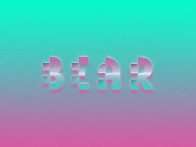 Penrose Type — BEAR gradient lettering type type design typography wip