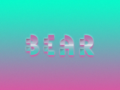 Penrose Type — BEAR gradient lettering type type design typography wip