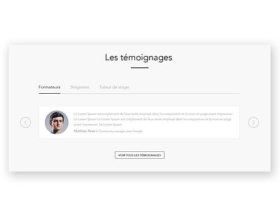 Testimonials design layout minimal ui ux web webdesign wip