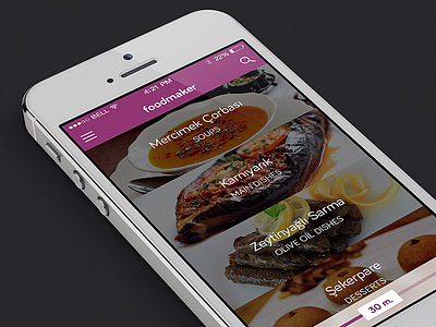 Foodmaker iOS Recipe App app dish food ios main maker recipe soup