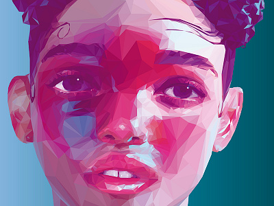 FKA TWIGS LowPoly Portrait digitalart fkatwigs illustration lowpoly portrait vector