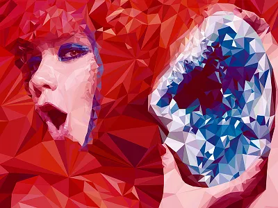 Bjork LowPoly Portrait / Close Up bjork digitalart illustration lowpoly portrait vector