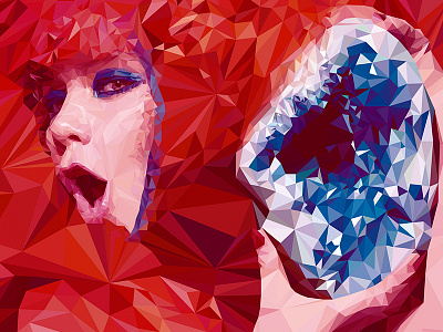 Bjork LowPoly Portrait / Close Up bjork digitalart illustration lowpoly portrait vector