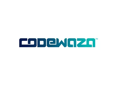 CodeWaza burnell code font logo neil vector
