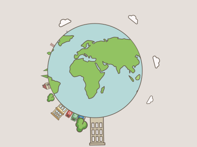 Building the world 2d animation buildings explainer motion world