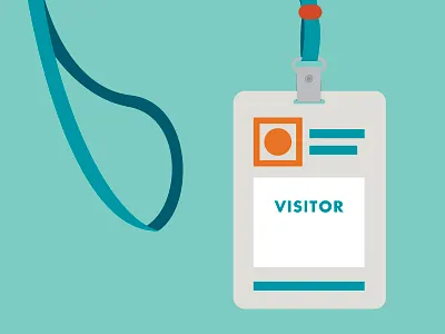 Lanyard badge drawing illustrator lanyard vector