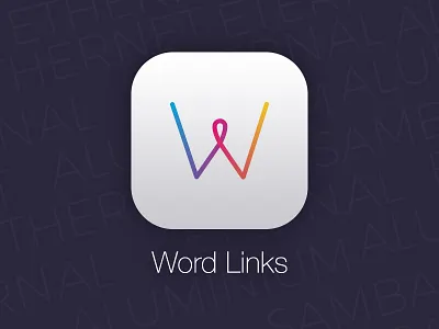 Word Links Icon app game icon ios iphone logo word