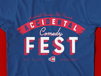 Accidental Comedy Club Tee apparel branding comedy texture wood grain