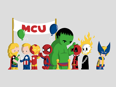 MCnotU character illustration marvel vector