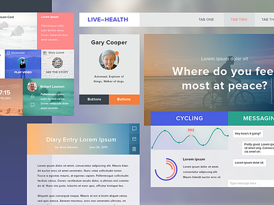 Transformative UI kit gallery gradients hero image journal entry navigation profile transformative ui kit