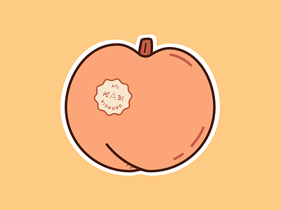 Atlantapeach. atlanta hometown peach sticker stickermule vector where are you from