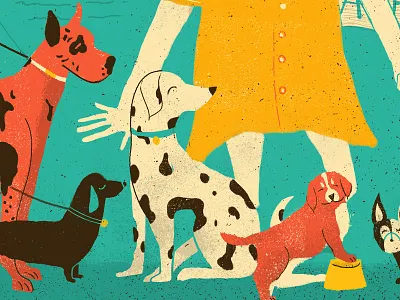 Petfest 2015 animals cartoon catharsis dogs illustration pets poster puppies texture