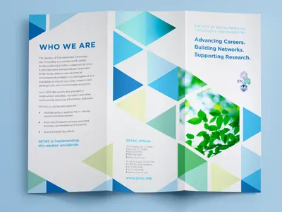 SETAC Membership Brochure brochure environment layout nonprofit trifold