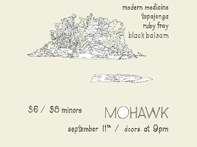 Tapajenga 9.11 atx austin drawing flier gig ink line mohawk poster show texas tx