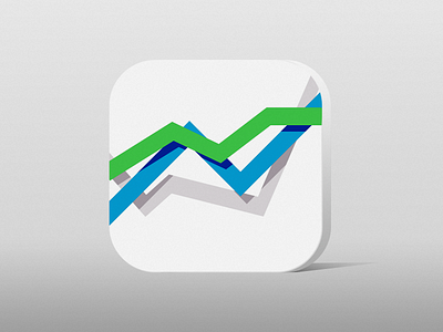 Mobile App Icon Exploration app branding design finance icon investing line chart mobile ui ux