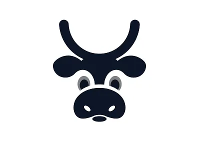 Bull animal bull cow cute design logo mark minimalism symbol