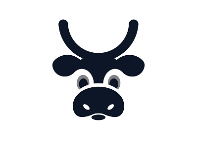 Bull animal bull cow cute design logo mark minimalism symbol