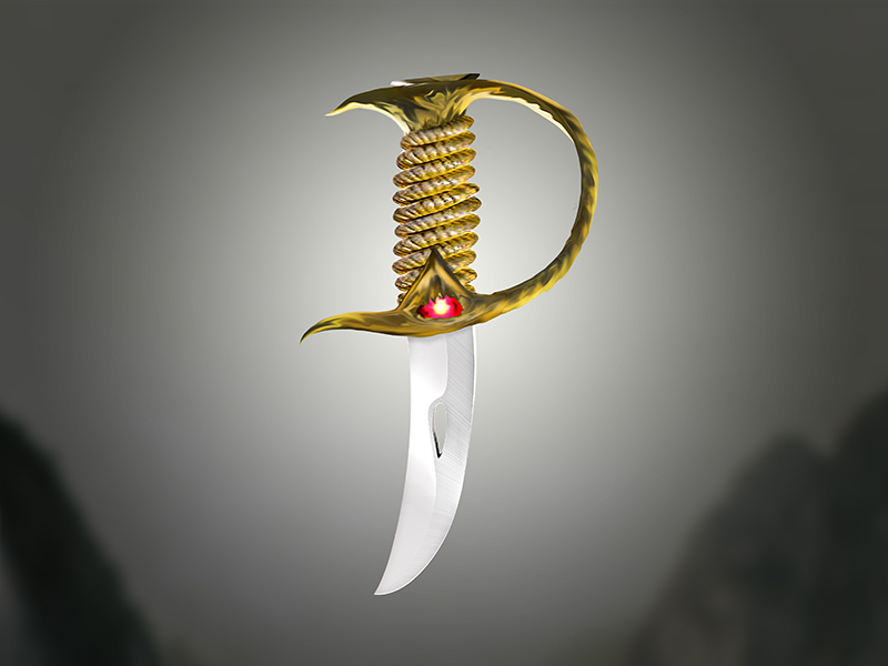 Fantasy Knife digital sketch fantasy fantasy knife knife knife icon knife illustration royal sketch yellow