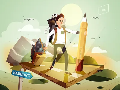 Moving dreamjob illustration job moving new places