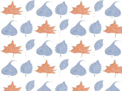 Leaves Pattern blue colour leaves nature orange pattern