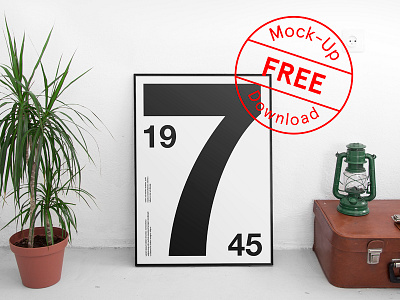 Free Poster Psd Mockup art branding download font frame freebie icon illustration logo resource template typography