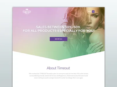 Hero Image for Landing Page design landing page purple ui