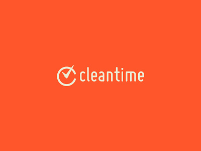 Cleantime Logo app check checkmark clean clock logo mark schedule time