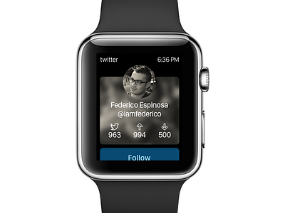 Twitter profile rebound apple apple watch follow profile rebound twitter ui watch