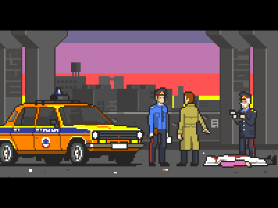 Crime scene 2d crime pixel pixelart police ussr