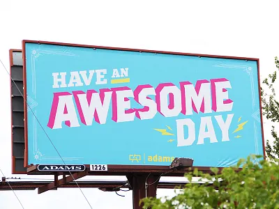 Please do advertising billboard outdoor poster typography vector