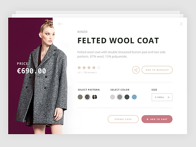 Hello Dribbble - Product Card cart clean debut e commerce elegant fashion minimal product shop store ui ux