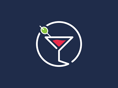 Martini Emblem alcohol branding emblem illustration logo martini