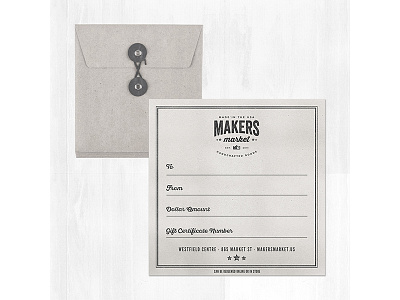 (MM) Gift Certificate Design awaken design company design gift certificate graphic design layout makers minimal print print design simple vintage