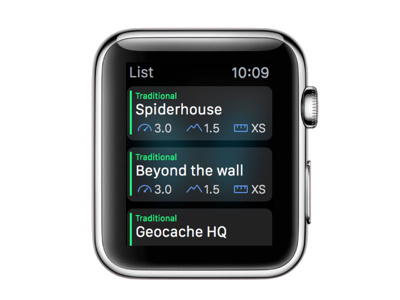 Geocaching Apple Watch App apple watch ui design