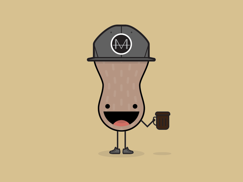 Peanut Illustration beer character homebrew illustration peanut