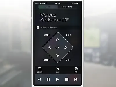 UI Element Challenge -- Day 035 Universal Remote app control daily daily challenge mobile app remote ui ui design universal universal remote