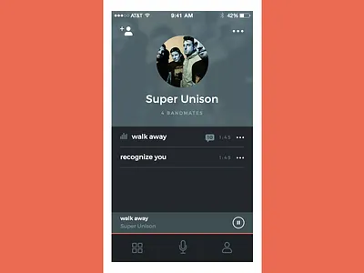 Scratch Track Band Profile app ios music recording
