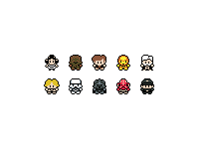 More Star Wars trainers animation gif nintendo pixel pixel art pokemon star wars