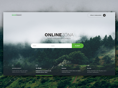 OnlineZona clean concept flat icon redesign search ui web website