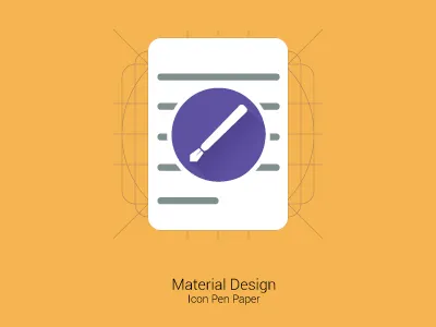 Icon Pen Paper icon material design paper pen