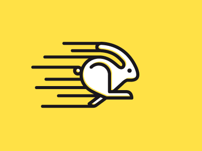 Rabbit2 logo mark rabbit run