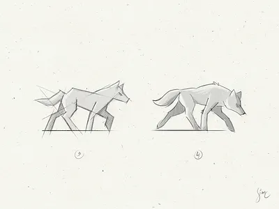 Wolf | WIP 2 draw logo lupine nature paper proposal sample sketch wolf work in progress