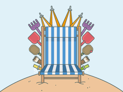 Summer Throne beach funny game of thrones illustration iron throne sea summer vector