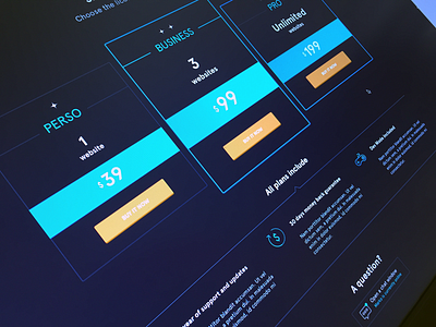 The Rocket Pricing Table clean minimal webdesign wprocket