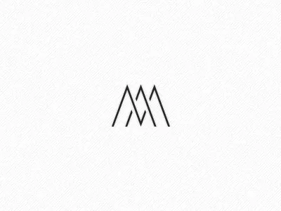 AM Monogram a blogger brand geometric logo m monogram sharp triangle